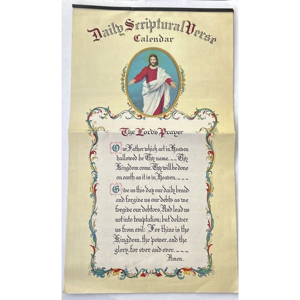 1939 daily scripture verse art catholic Christian Wall Calendar - Nice Artwork